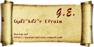 Gyökér Efraim névjegykártya